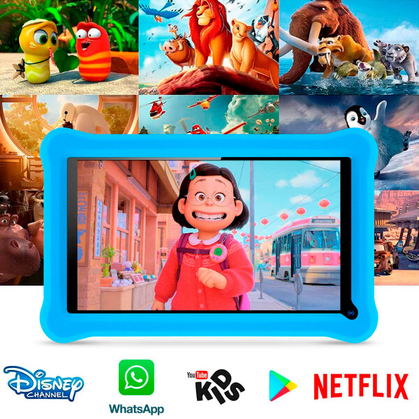 Tablet 7" Infantil Intouch Q732 3/32gb Con Apps Y Juegos TABLET INTOUCH Q732 KID 3/32GB AZUL