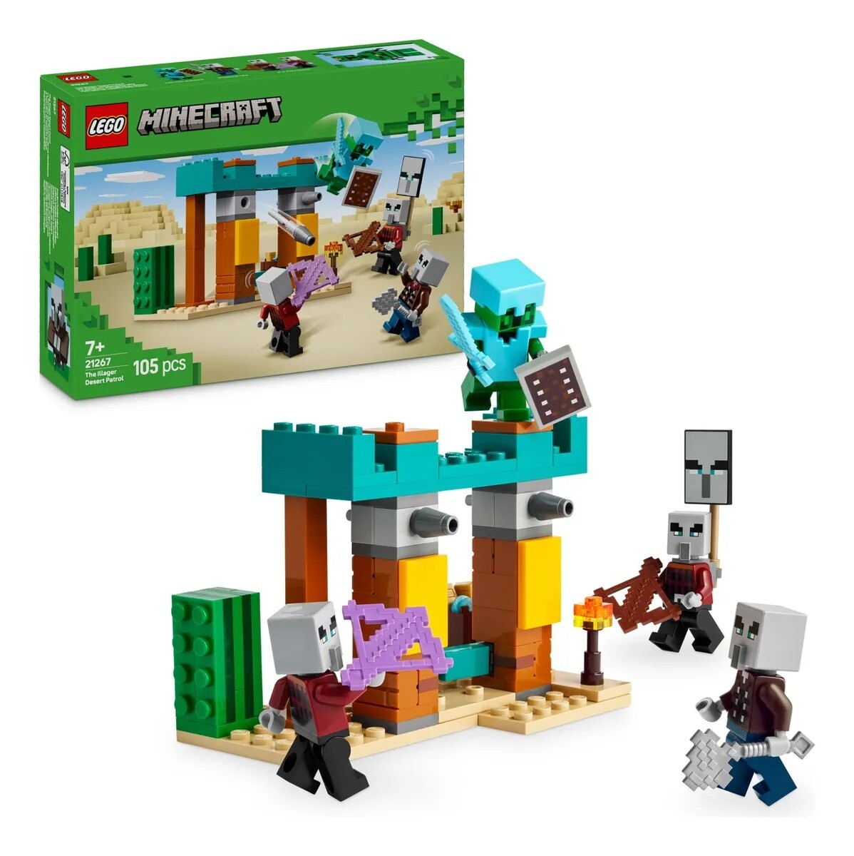 Lego Minecraft La Patrulla Del Desierto De Los Maldeanos 105 