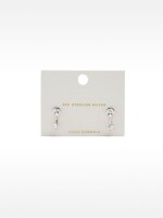 Pendientes Ear Jacket Con Circonitas - Plata De Ley 925 plateado