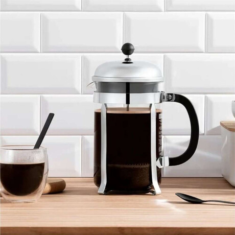 Cafetera 1Lt 8 Tazas Chambord Bodum Acero/Negro