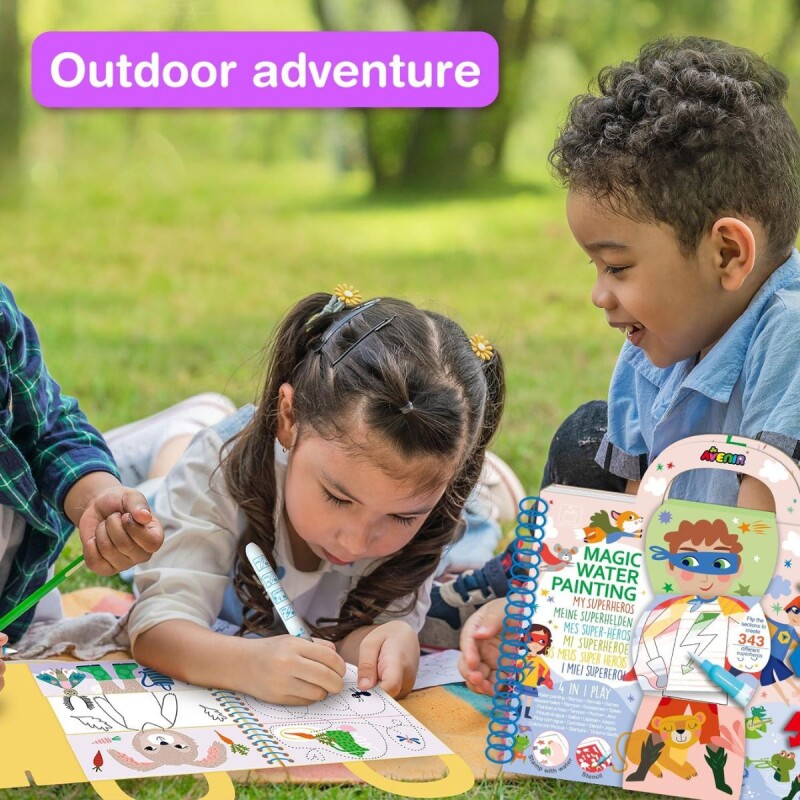 AVE3EN1 Libros Para Colorear Con Agua 3 En 1 Avenir 3+ - Princesas