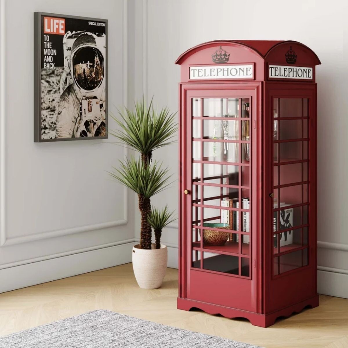 GABINETE LONDON TELEPHONE ROJO 