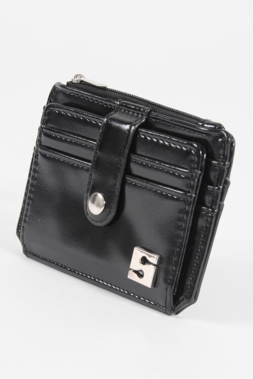 Tarjetero flap monedero negro