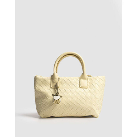 Cartera City Trenzada Amarillo Claro