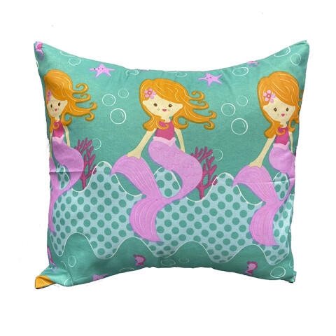 Funda Infantil Almohadón 40 x 40 cm Sirenas