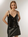 Musculosa Carmin Negro