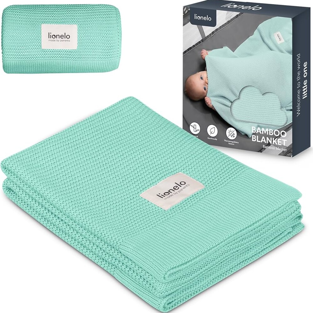 Manta rebozo bambu LIONELO verde agua