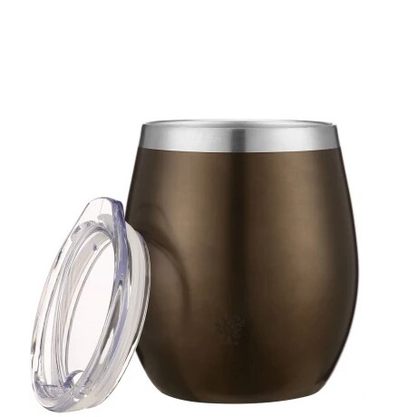Mate Terrano Flap con Tapa Acero Inoxidable MARRON-METALIZADO