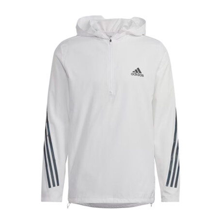 Campera de Hombre Adidas Run Icons Blanco - Negro