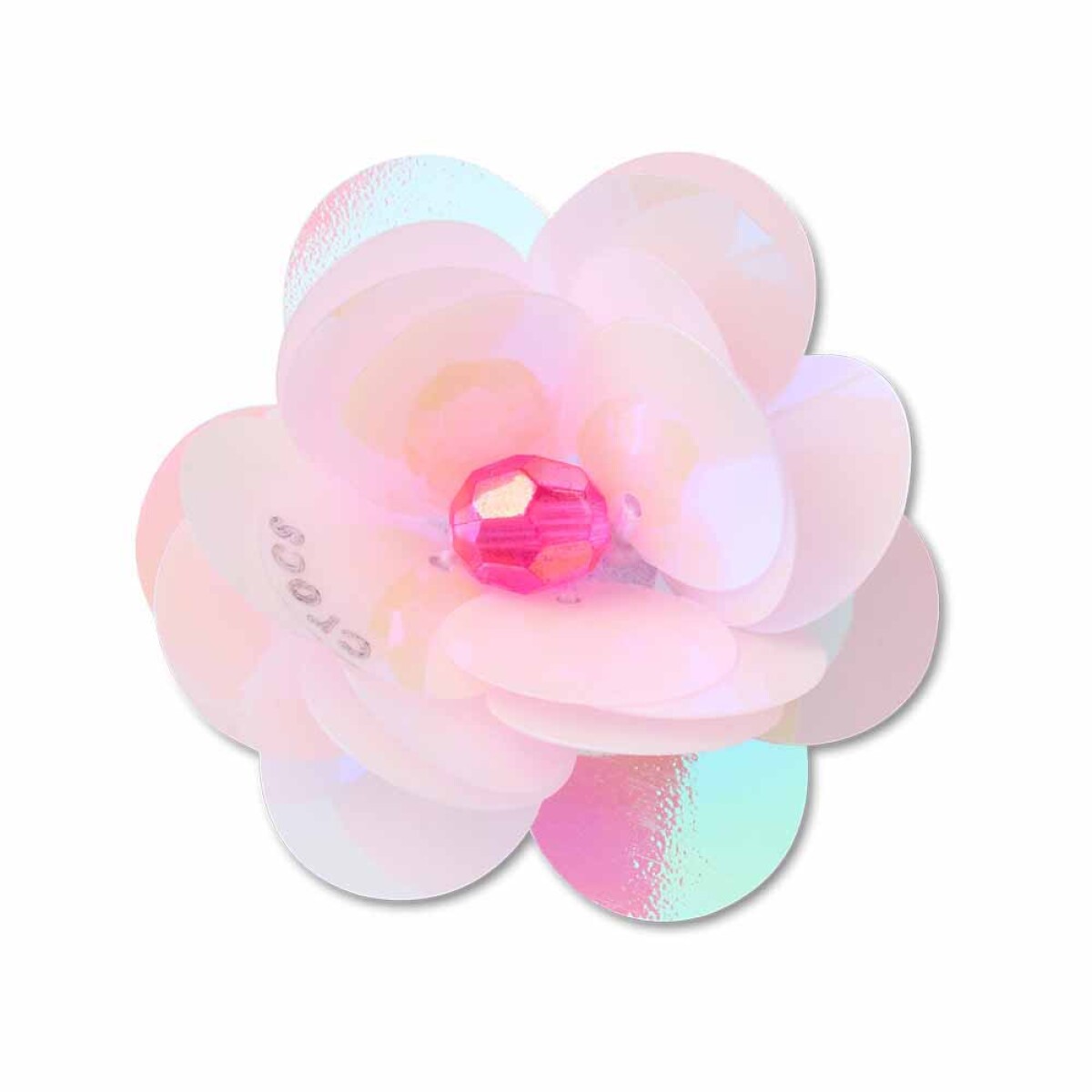 Jibbitz Sequin Pink Flower 