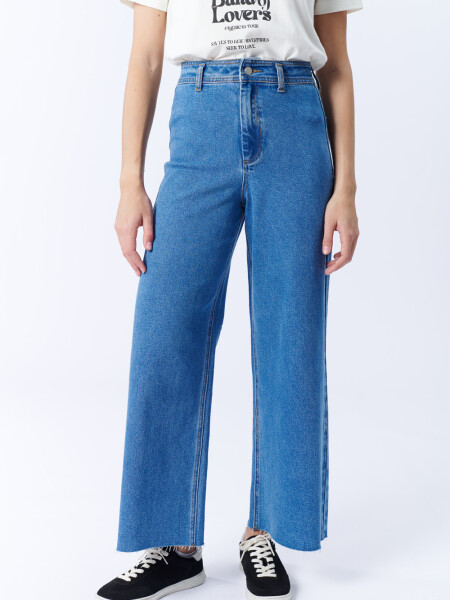 Pantalón de jean ancho Azul Medio