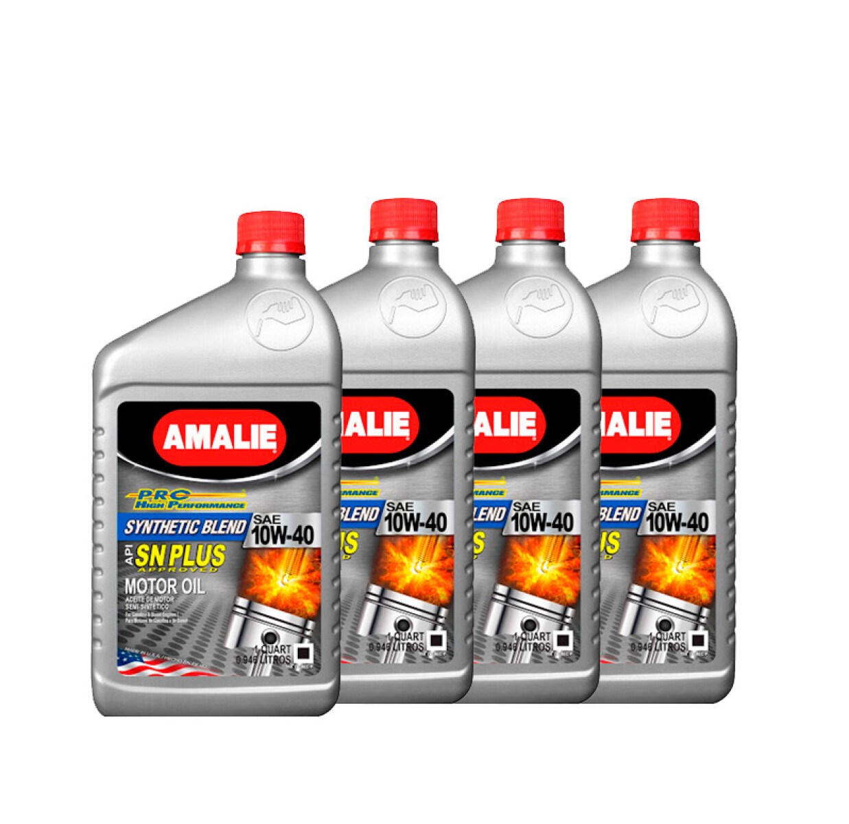 LUBRICANTE ACEITES COMBO 4 LITROS DE 10W40 SEMI SINTETICO AMALIE 