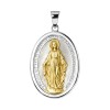 Dije virgen milagrosa - Plata 925 y oro - CP4643 sinpiedra