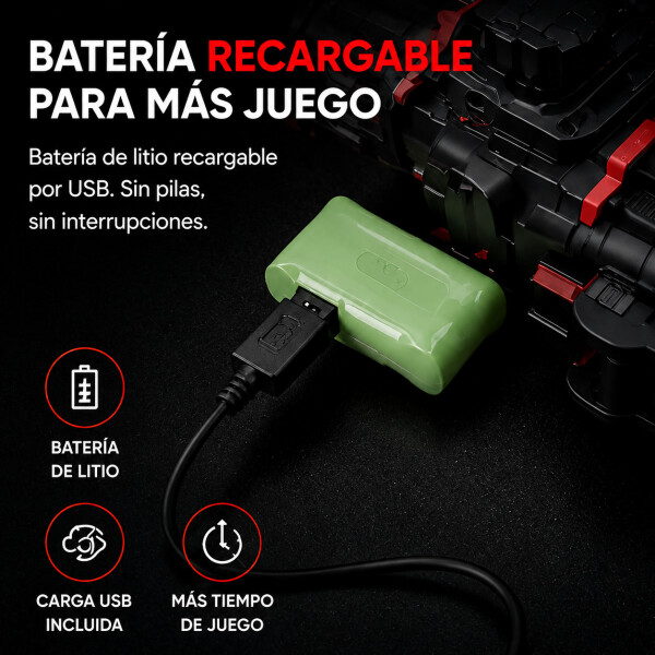 Ametralladora Automática Hidrogel + Trípode Recargable Color Negro