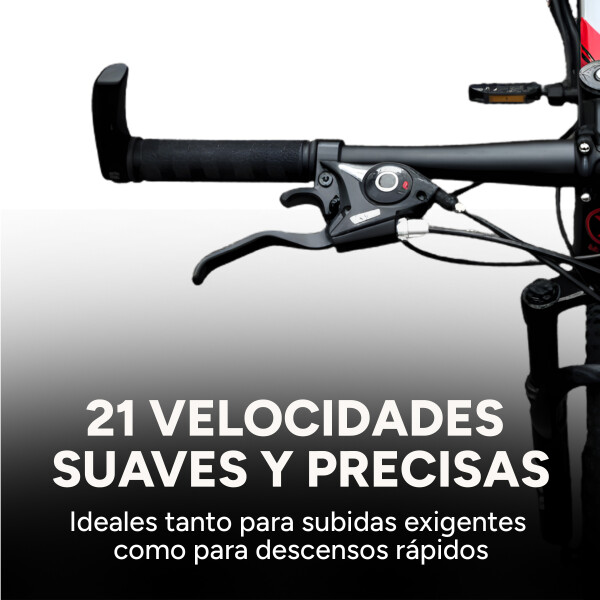 Bicicleta Kajla Montaña Rodado 26 Freno Disco 21 Velocidades Color Negro Rojo