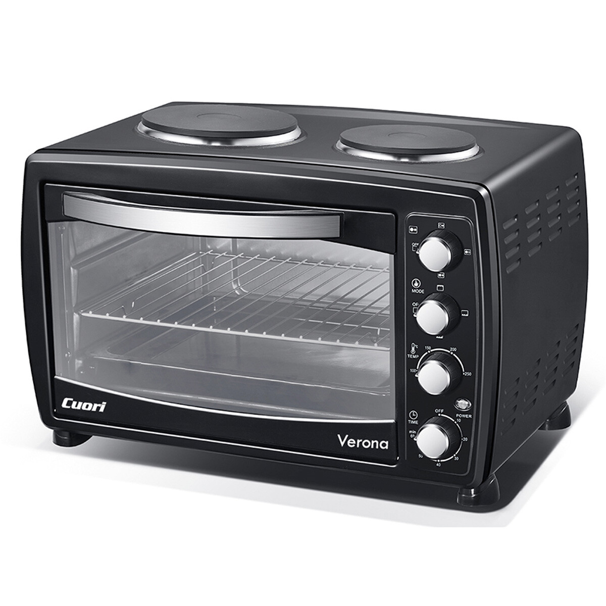 HORNO ELECTRICO CON HORNALLAS CUORI VERONA 38 LTS 