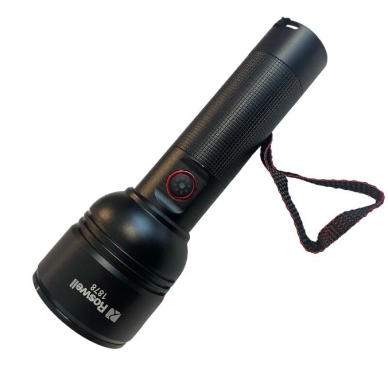 Linterna Táctica Led Recargable Con Dimmer negro