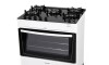 Cocina A Gas - James 5 Hornallas Mesasda Vidrio C 695 V Blanca