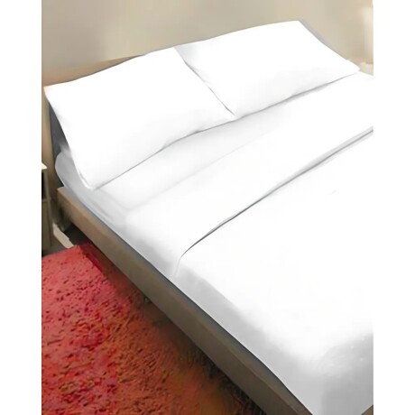 Juego de sábanas Cotton Flor 3D 2 plazas sommier 225x245cm Blanco