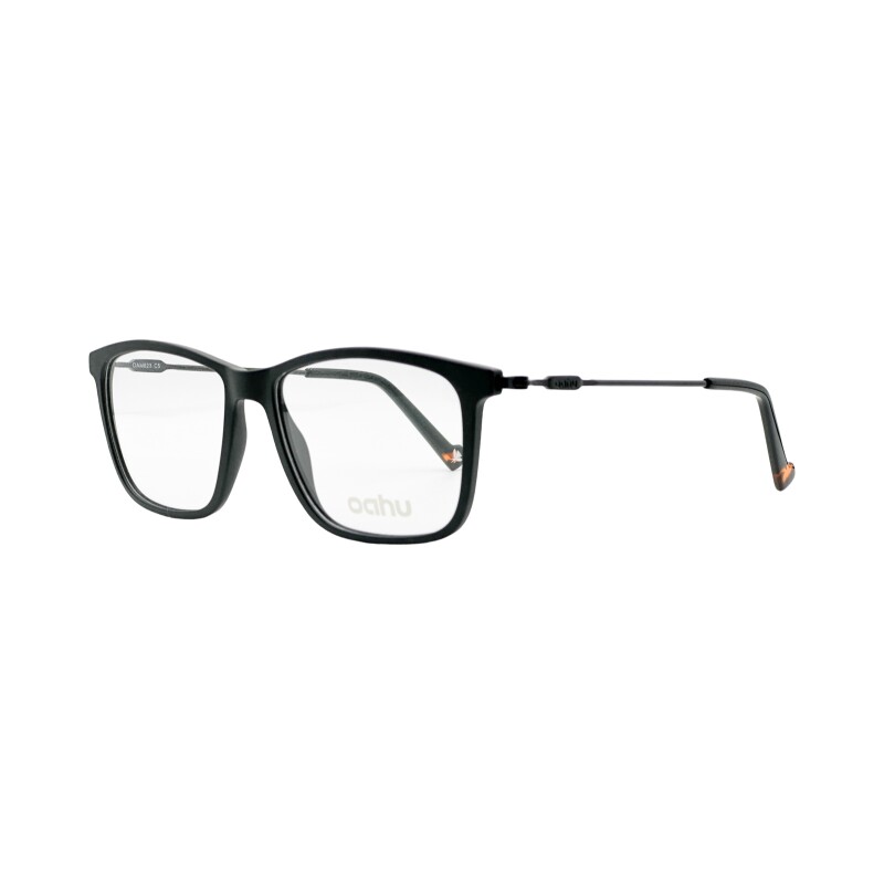 Oahu Rectangular Negro Mate Frente Acetato Patilla Metal Oahu Rectangular Negro Mate Frente Acetato Patilla Metal