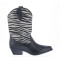 Bota de Mujer Bottero tejana Negro - Zebra