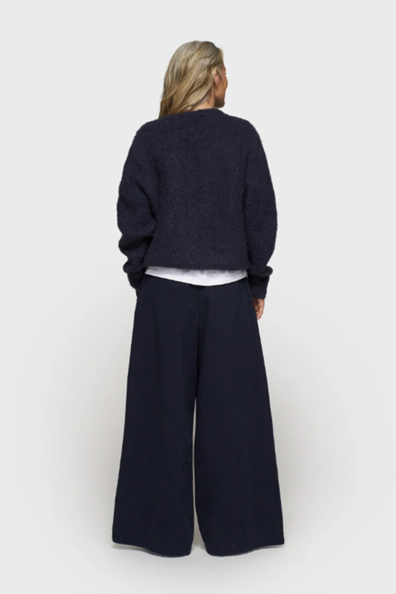 WIDE PANTS TWILL Azul