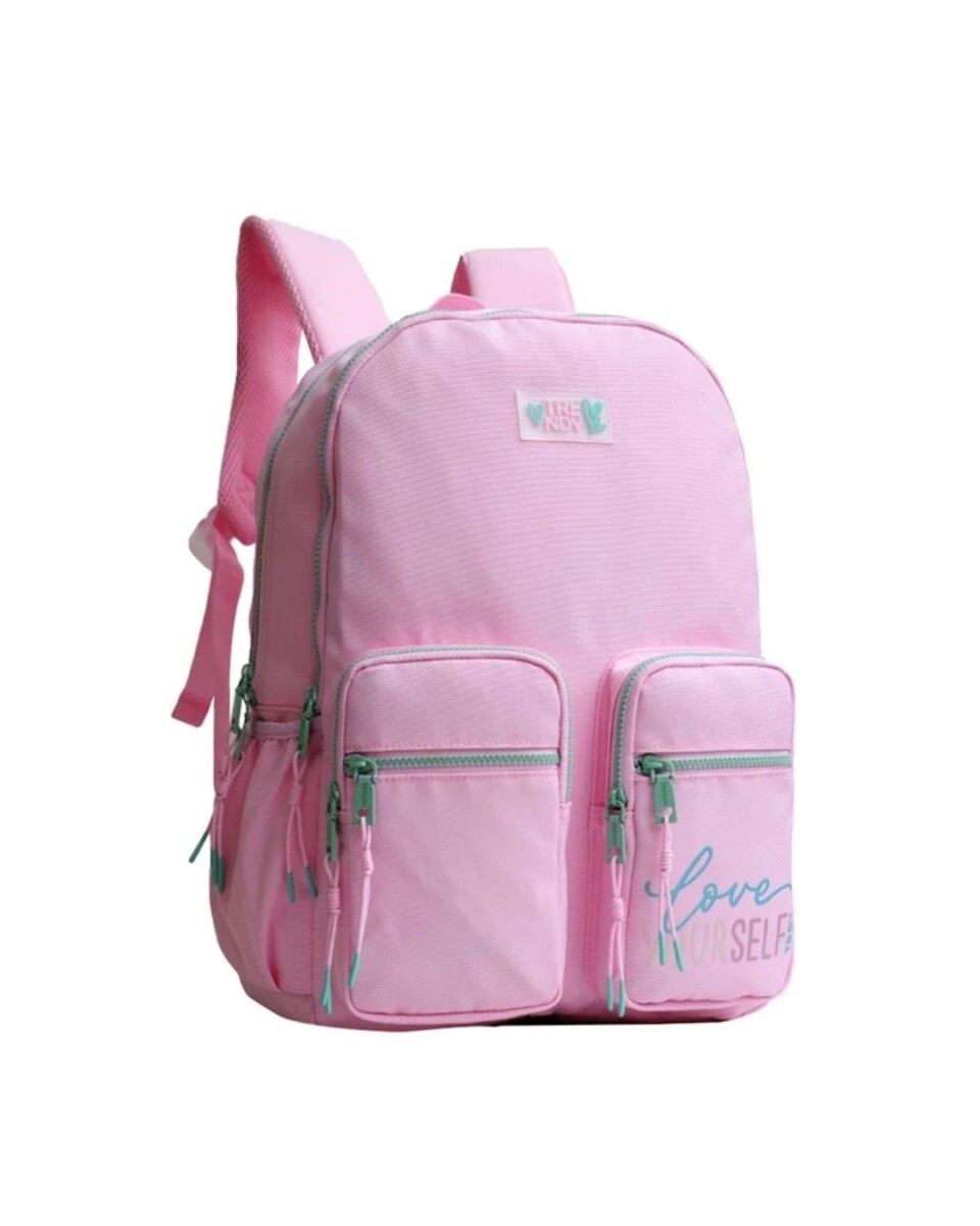 Mochila 2 bolsillos TEENS - Rosa 