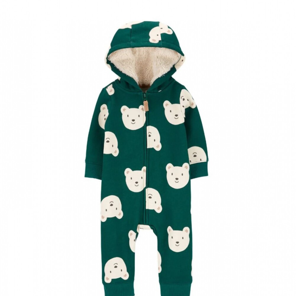 Enterito Carters Con Capucha Ositos Verde RN Enterito Carters Con Capucha Ositos Verde RN