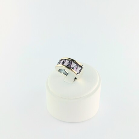 Anillo de plata 925 y double en oro 18 ktes con circonias. Anillo de plata 925 y double en oro 18 ktes con circonias.
