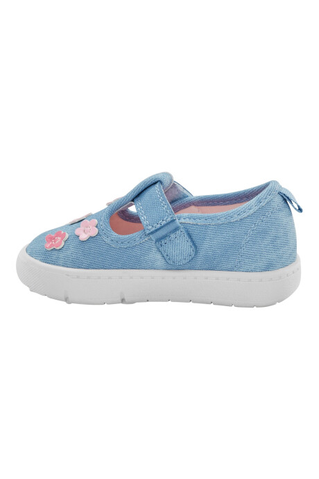 Championes denim, diseño floral Sin color