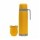 Kit Comet de Termo 1L y Mate 140ml en Acero Inox Doble Pared Mostaza