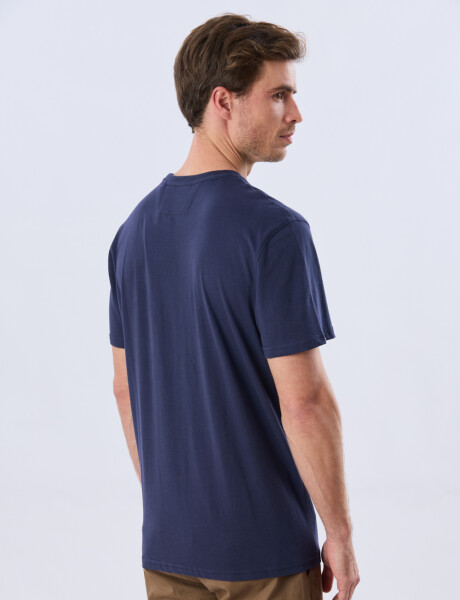 REMERA ESTAMPADA DE ALGODÓN Azul