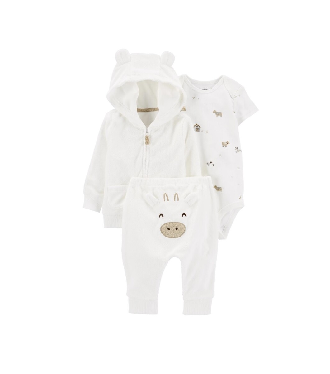 Conjunto Terry 3 piezas Carters 3M - BLANCO CABRA 