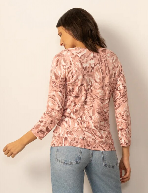 Cardigan Estampado Mariposas ROSA/MULTI