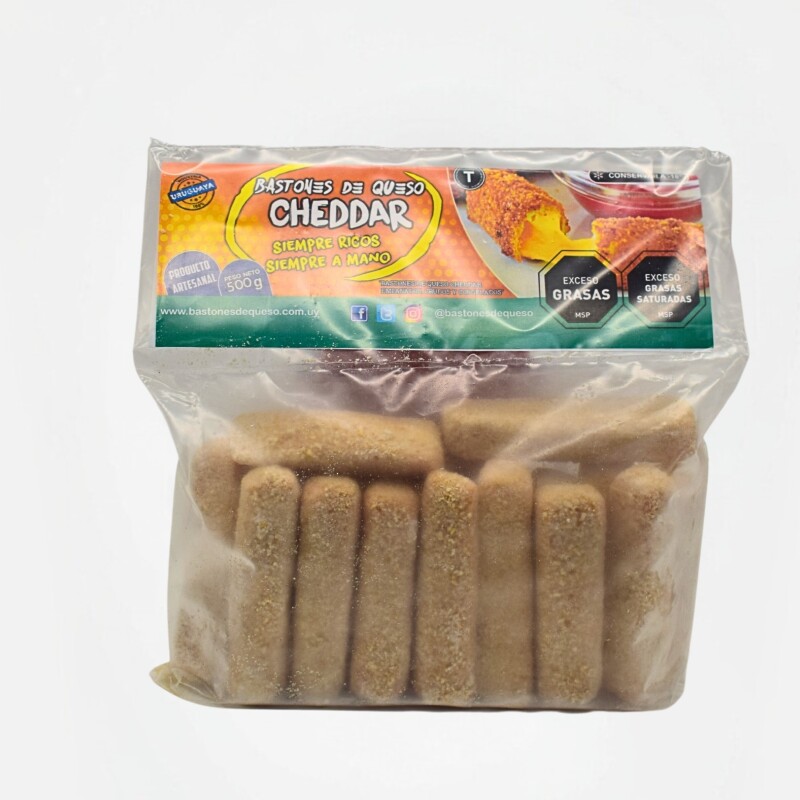 Bastones de cheddar - 500 gr Bastones de cheddar - 500 gr