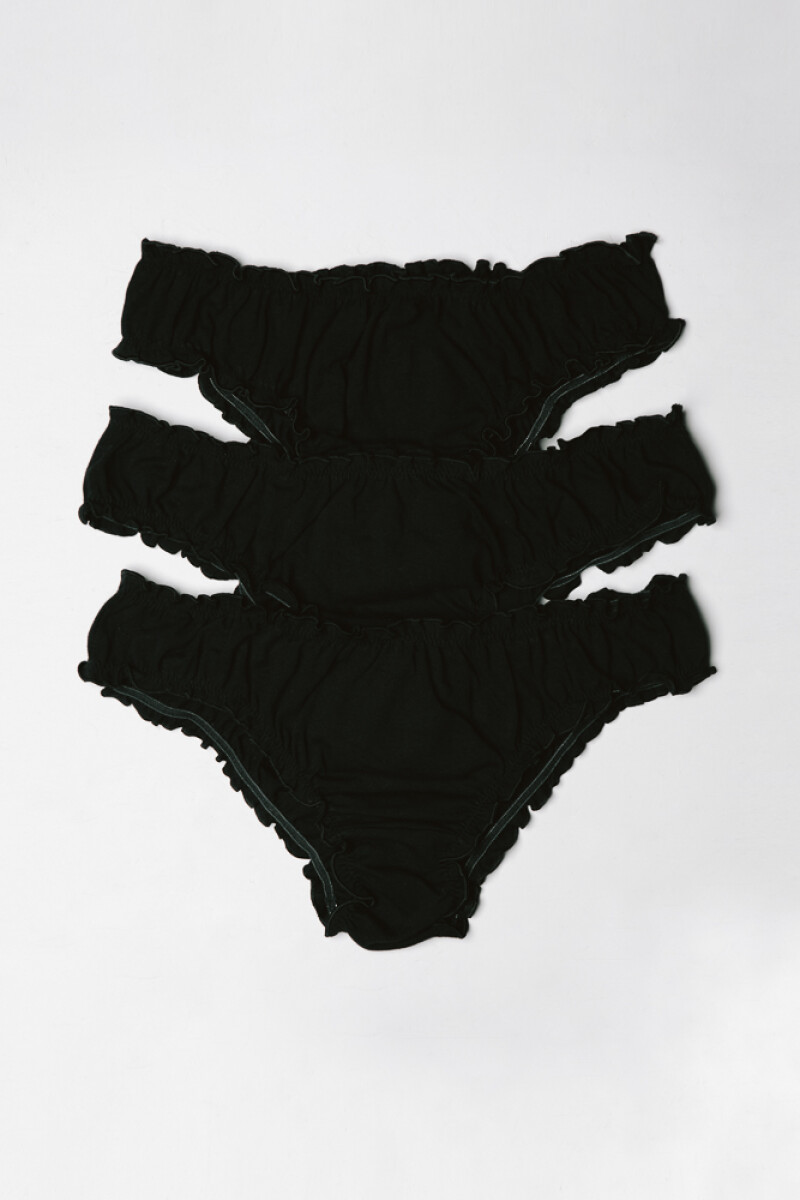 Pack de 3 Catas Algodón Negro