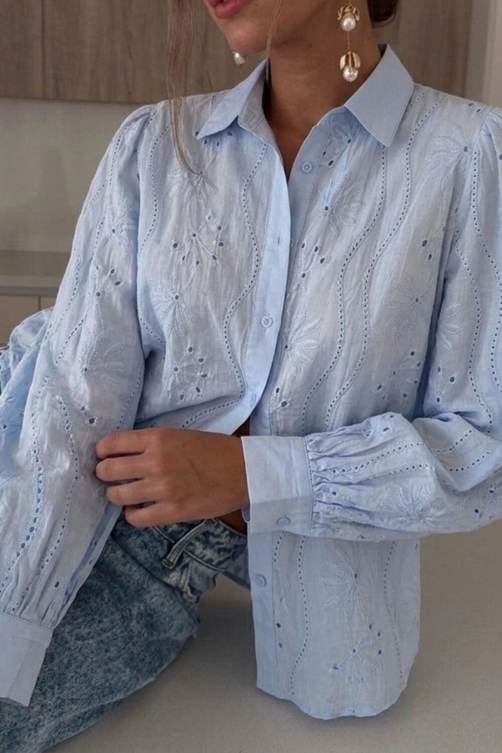 Camisa Darla Celeste