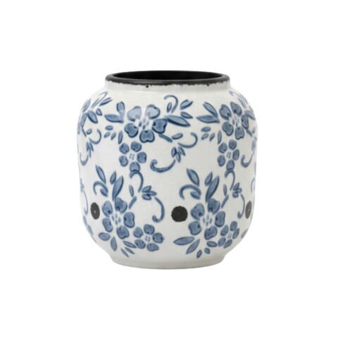 BASE RED CERAMICA FLOREADO AZUL 13X14CM Unica