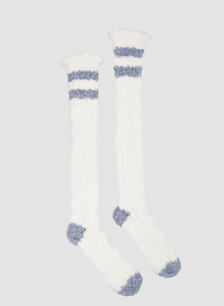 Medias damas chenille ochos 3/4 Marfil