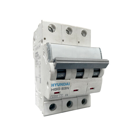Llave térmica HIBD63-N din 3P 6A 6kA HY1706