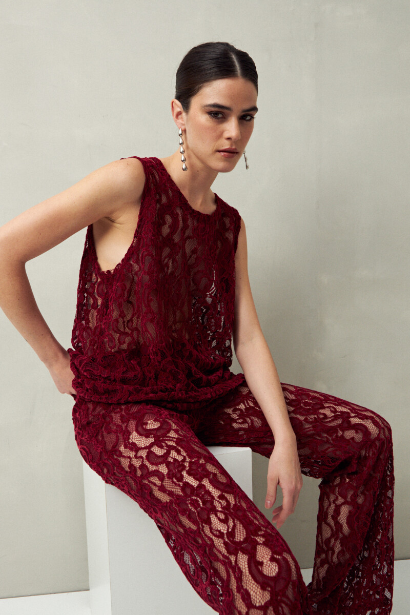 PANTALON YORGOS Bordó Merlot