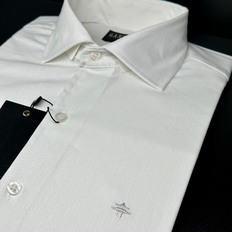 CAMISA DE LINO Blanco jaspeado