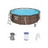 Piscina Bestway Redonda con Estructura metálica 9.150 litros Diseño Rattan 56709 Piscina Bestway Redonda con Estructura metálica 9.150 litros Diseño Rattan 56709