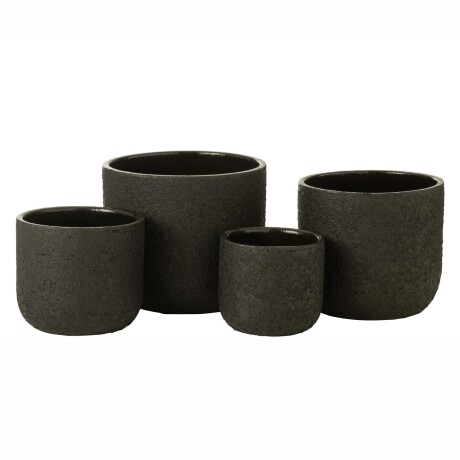 MACETA CERAMICA NEGRO RUSTIC