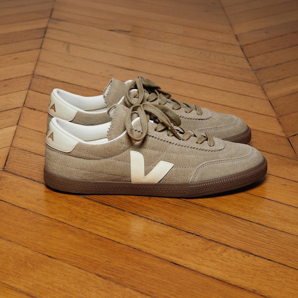 Zapatillas Veja Panenka Suede Taupe Pierre Bark Mujer Gris