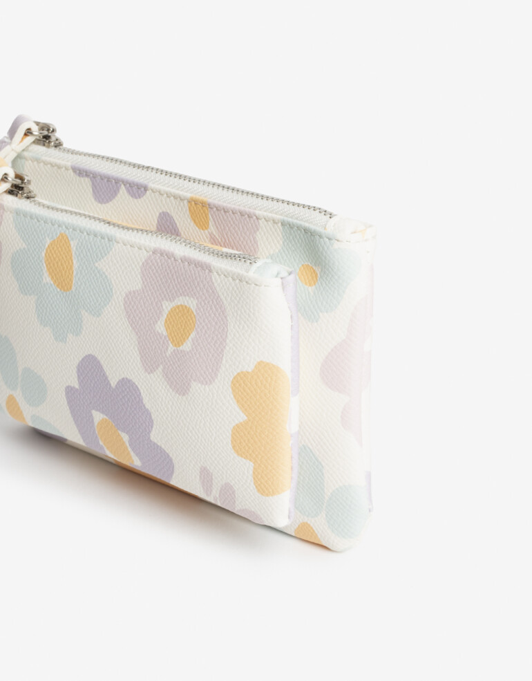 Monederos Monedero Estampado Con Bolsillo - Estampado Flores