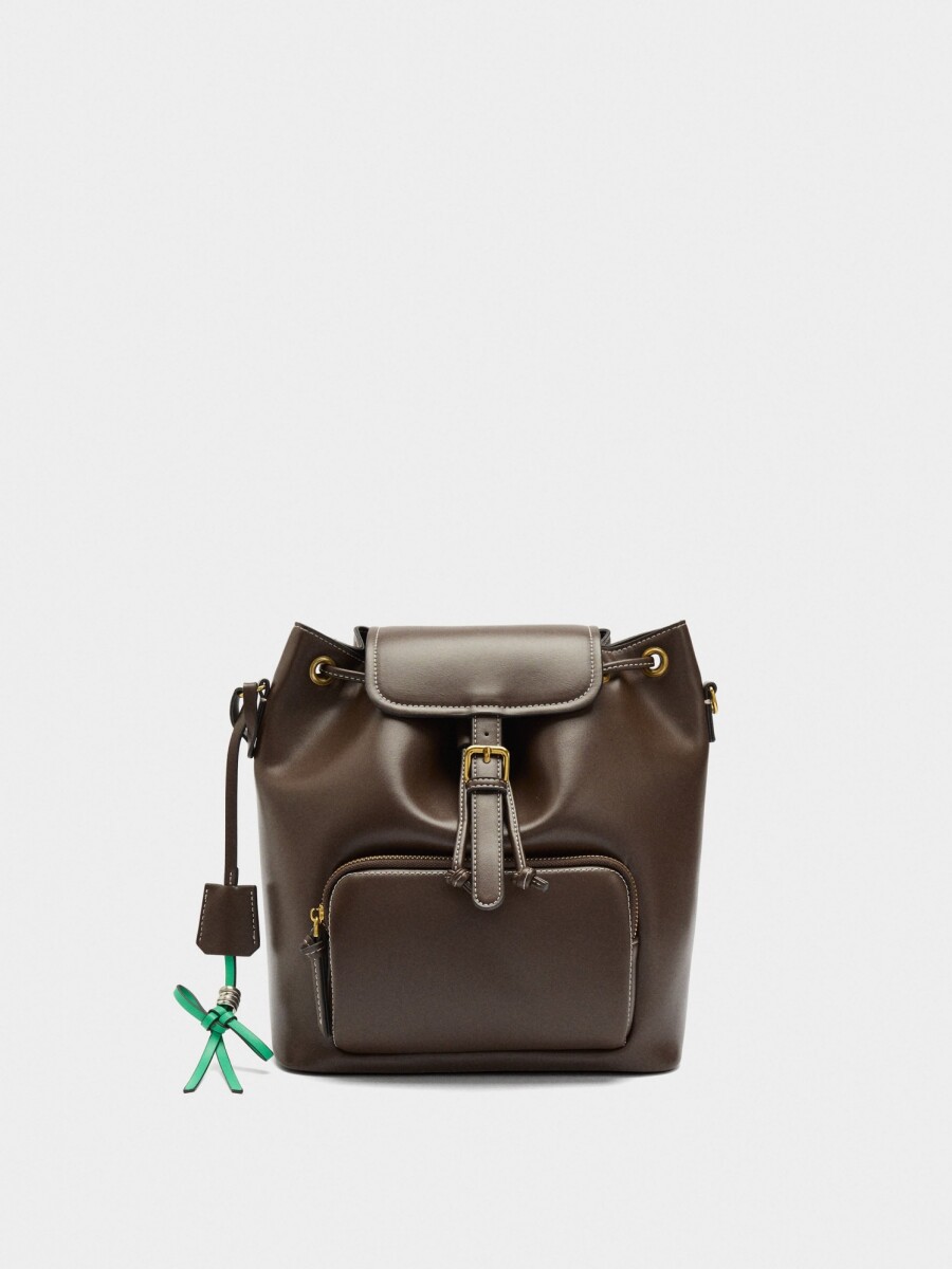 Mochila Con Alça Bandolera marron
