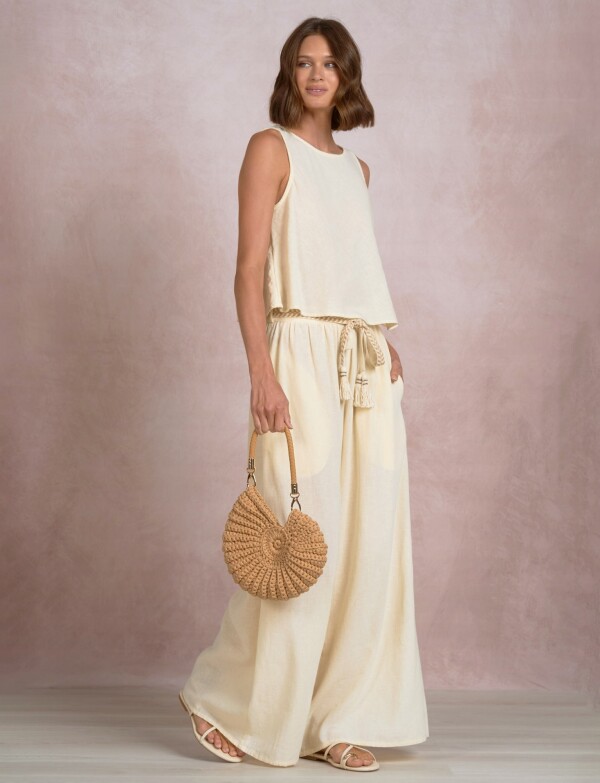Blusa Algodon & Lino BEIGE CLARO