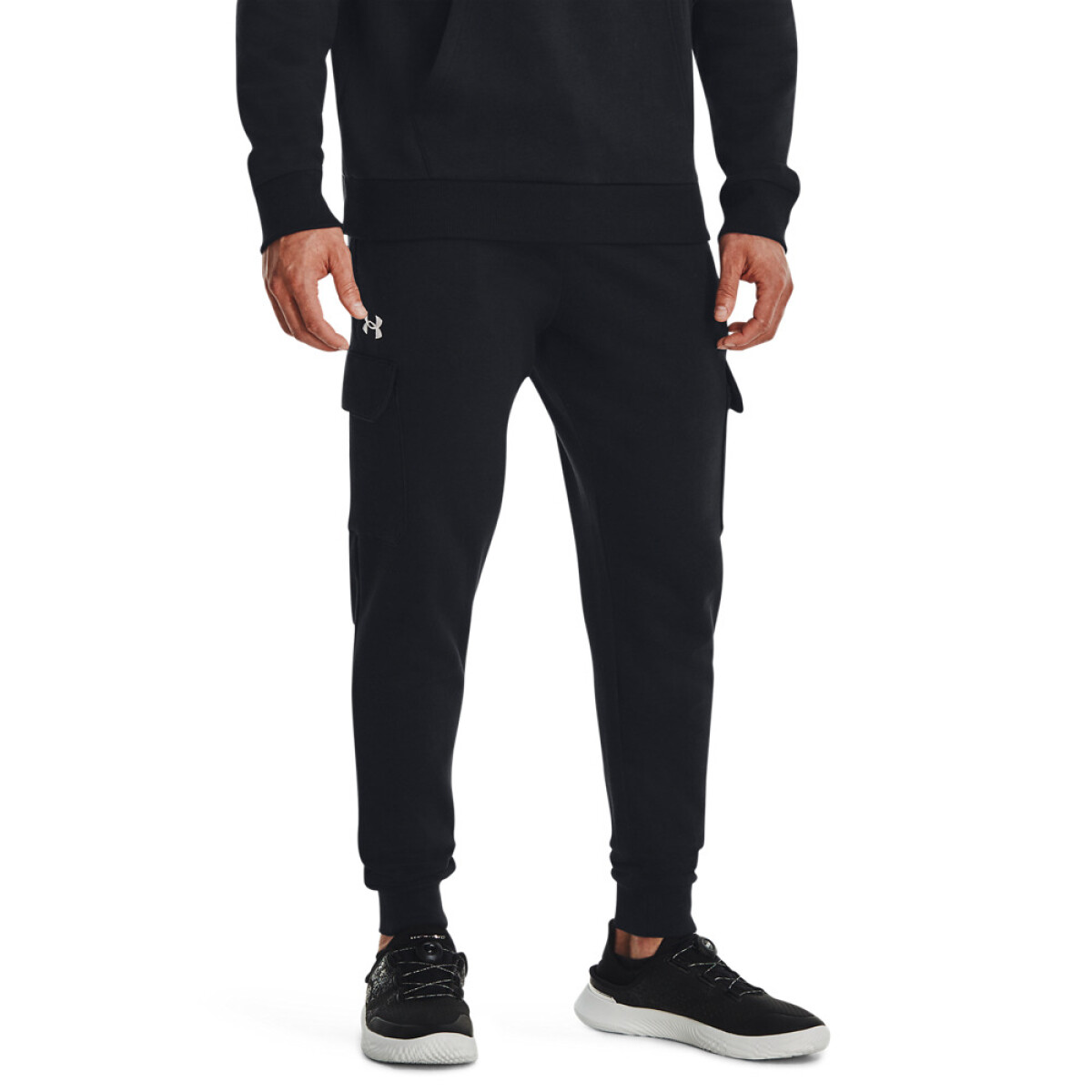 UA Rival Fleece Cargo Jogger-BLK - BLK-001 