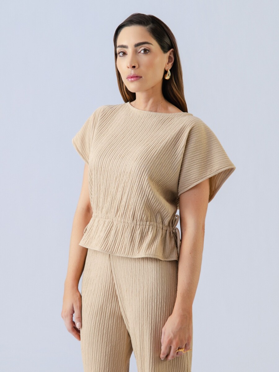 Blusa Casual. - Beige 